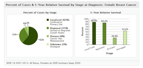 美國乳腺癌生存率